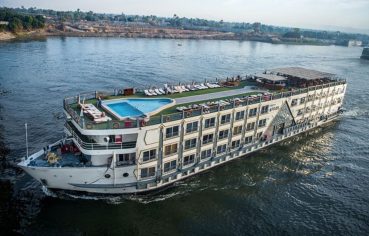 MS Princess Sarah 1 Nile Cruise ship sailing on the river.