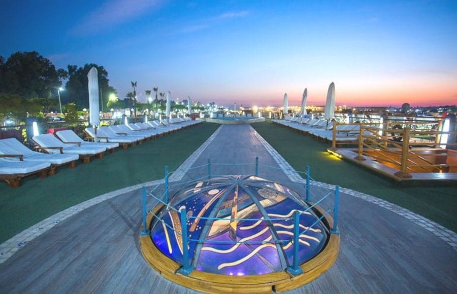 Sun Deck on MS Princess Sarah 1 Nile Cruise.