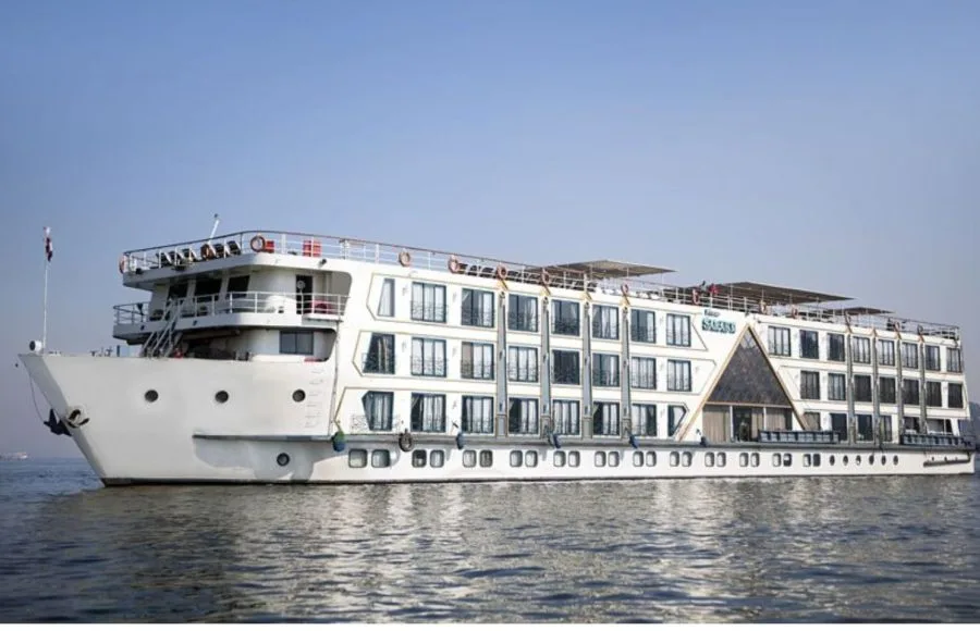MS Princess Sarah II Nile Cruise ship sailing on the Nile River.