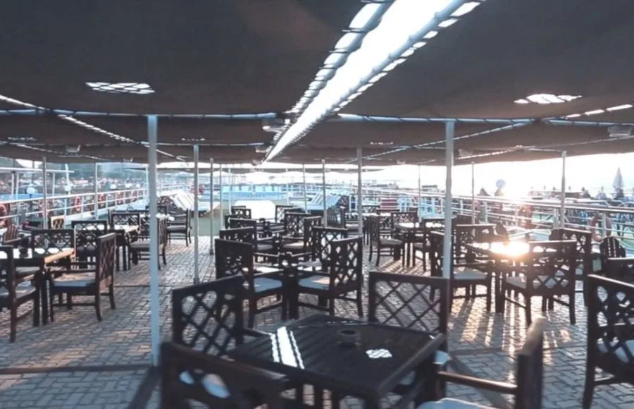 The open-air restaurant on the sun deck of the MS Princess Sarah II Nile Cruise.