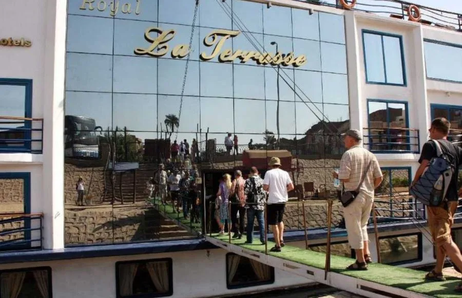 Entrance to the MS Royal La Terrasse Nile Cruise ship.