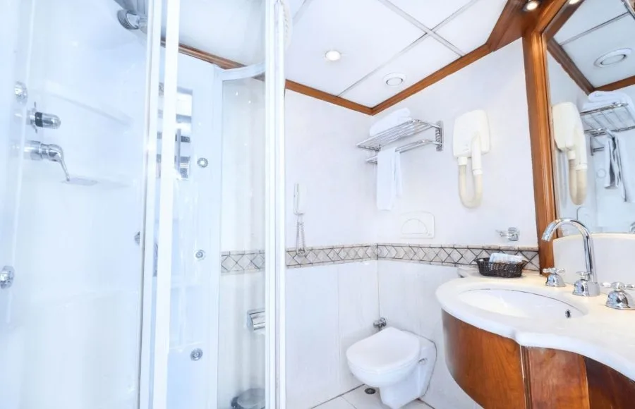 Bathroom on the MS Royal Princes Nile Cruise.