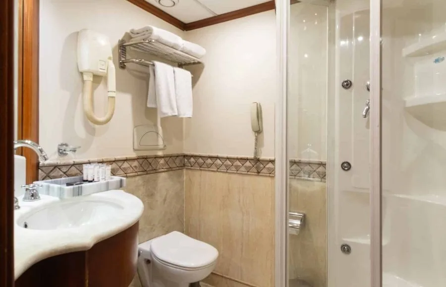 Bathroom on the MS Royal Princes Nile Cruise.