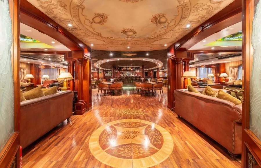 Luxurious lounge interior on the MS Royal Princess Nile Cruise.