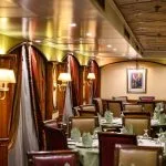 Elegant main restaurant interior on the MS Royal Princess Nile Cruise ship in Egypt.