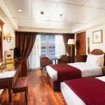 Twin cabin aboard the MS Royal Princess Nile Cruise ship