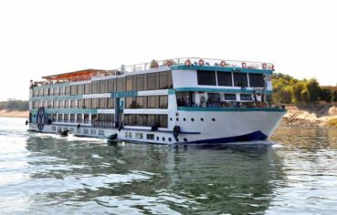 The front view of the Sunrise MS Semiramis 1 Nile Cruise.
