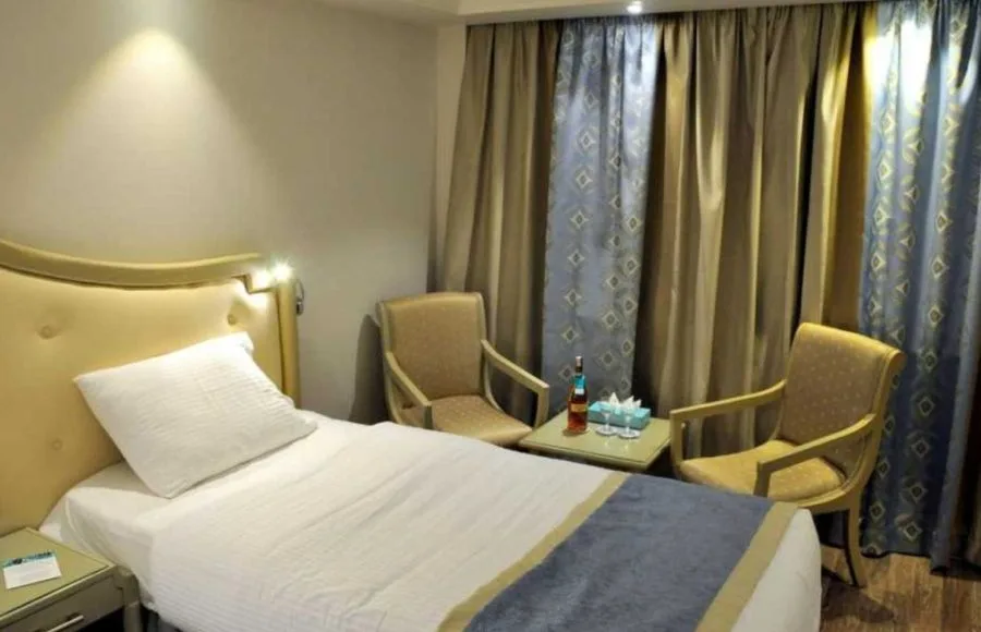 A cozy standard cabin on the MS Semeramis I Nile Cruise.