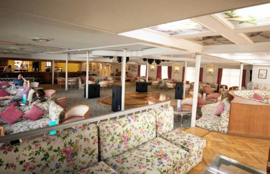The spacious and comfortable lounge on the MS Semeramis I Nile Cruise.