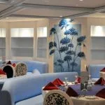 A close-up view of a beautifully restaurant of the MS Semeramis I.