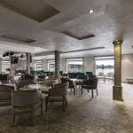 The spacious lounge and bar area on the Semiramis II