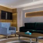 TV corner and sitting area on the MS Semiramis II.