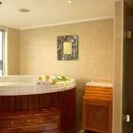 A luxurious spa area on the Sonesta Star Goddess Nile cruise ship, featuring a relaxing jacuzzi and a sauna, perfect for unwinding after a day of exploration.