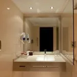 The modern bathroom on the Steigenberger Legacy.