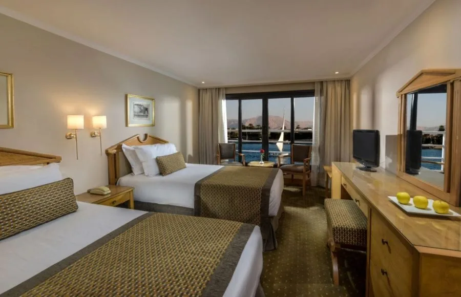 A twin-bedded cabin on the Steigenberger Royale.