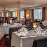 The elegant dining room on the Steigenberger Royale Nile Cruise.