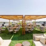 Enjoy the open-air ambiance of the beautifully landscaped Sun Deck Restaurant aboard the MS Tamr Henna Nile Cruise offering comfortable dining views of the Nile River