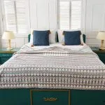 A comfortable suite bedroom on a Nile cruise boat.