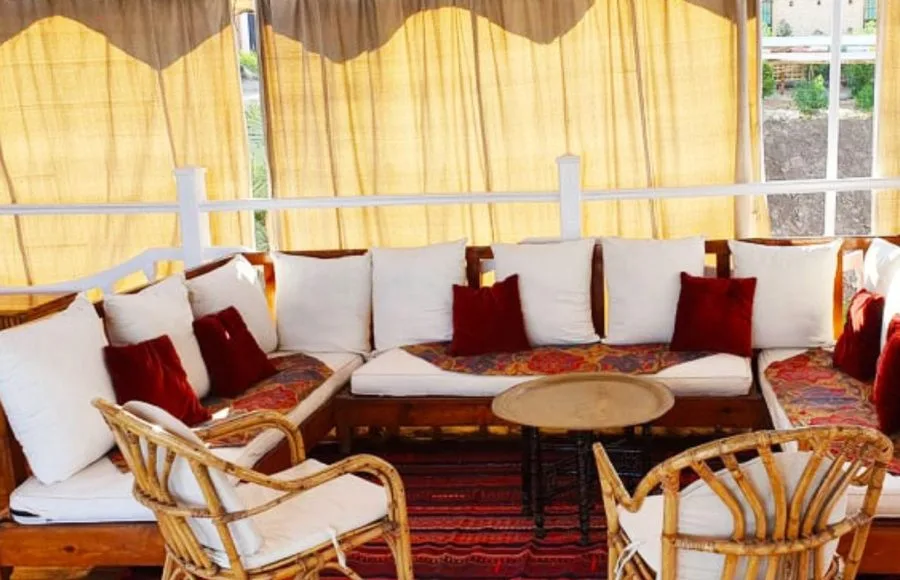 Abundance Dahabiya Nile Cruise sun deck lounge area