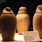 Alabaster-canopic-jars-on-display-at-the-Mummification-Museum-in-Luxor