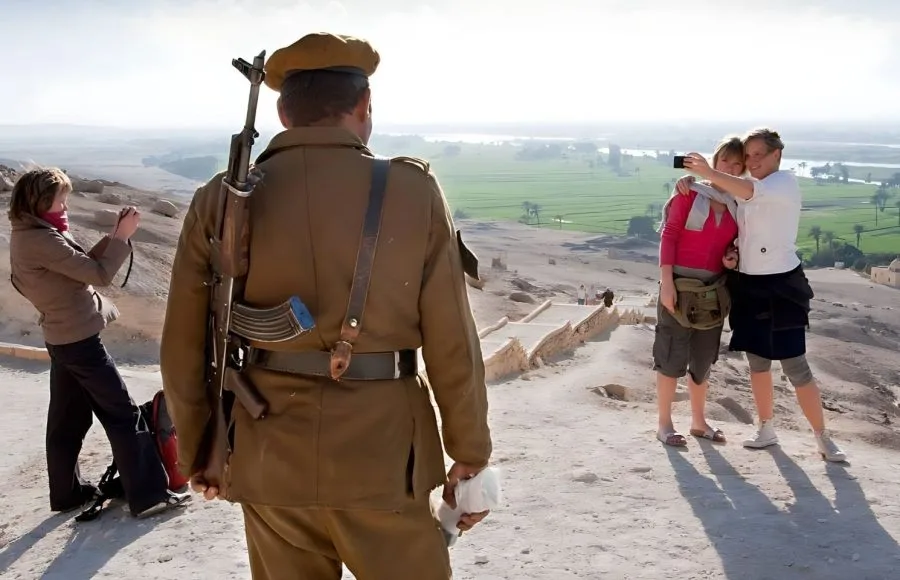 At-the-rock-graves-of-Beni-Hassan-tourists-are-protected-by-tourist-police