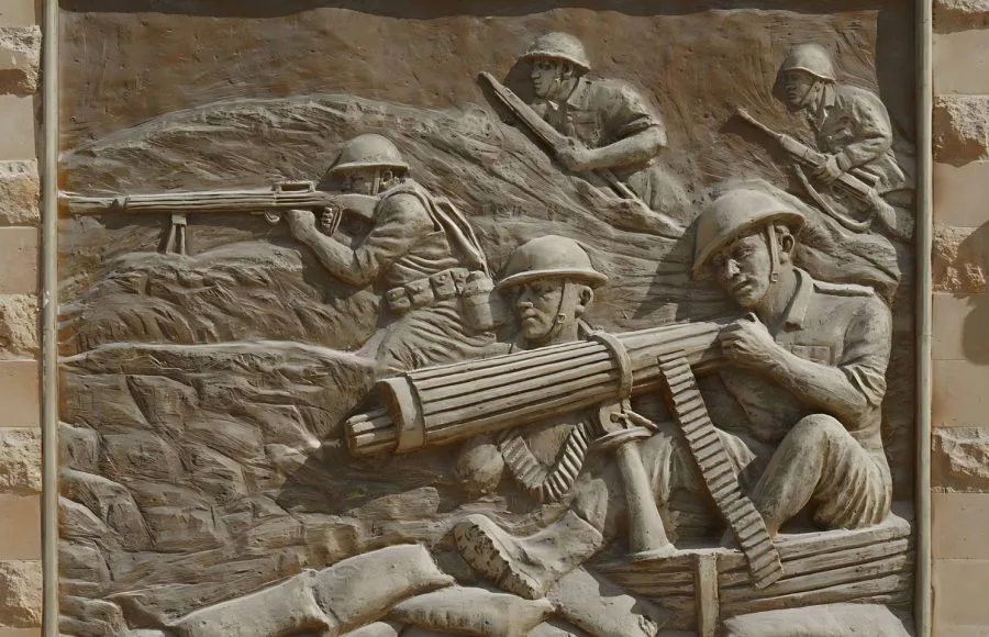 Carved-Relief-At-El-Alamein-Military-Museum
