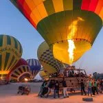 Hot-Air-Balloons-Along-Nile-River-At-Luxor