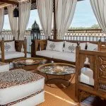 Jaz Yakouta Dahabiya Nile Cruise sun deck lounge area