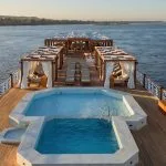 Swimming pool on the sundeck of the Jaz Senator Nile Cruise.