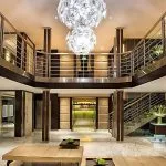 Spacious, modern multi-level lobby on the Oberoi Philae Luxury Nile Cruise.