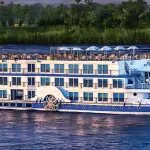 Oberoi Philae Luxury Nile Cruise ship sailing on the Nile.