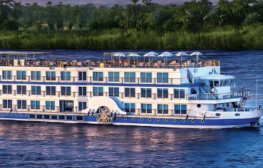 Oberoi Philae Luxury Nile Cruise ship sailing on the Nile.