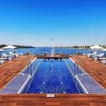 The Swimming Pool on the Oberoi Zahra Sun Deck.