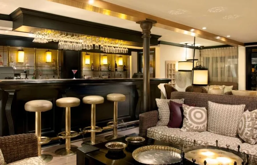 Chic bar area on the Sanctuary Sun Boat III Nile Cruise.