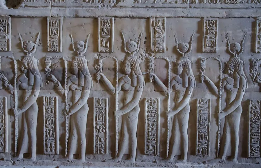 Relief-In-Temple-Of-Hathor-Dendara
