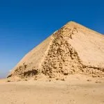 The distinct and imposing Bent Pyramid, a fascinating ancient Egyptian monument in the historic Dahshur necropolis.
