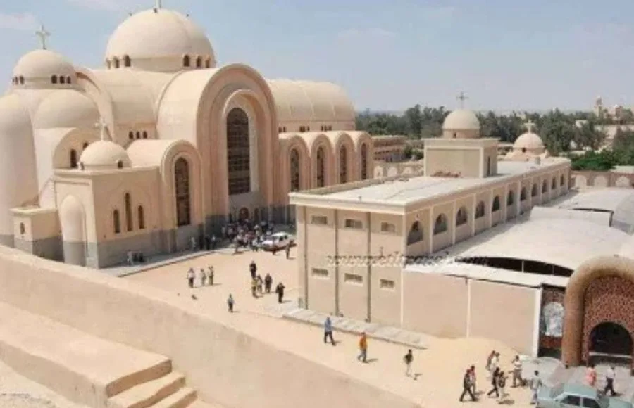 Panoramic view of the architectural complex of one of the most famous churches and monasteries in Wadi El Natrun.