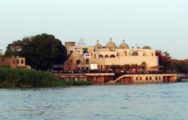 Monastery complex on the banks of the Nile River, near the place the Holy Family moved in a boat heading to Upper Egypt.