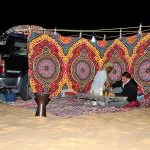 Tourist-camp-at-night-for-an-overnight-stay-in-the-White-Desert