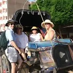 Tourists-Taking-a-photo-in-Aswan-City-Horse-Carriage