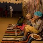 Children-Eating-Inside-Bedouin-Tent-Marsa-Alam-Desert