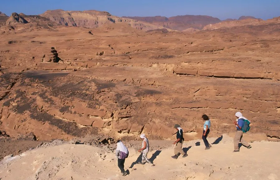 Hikers-in-Coloured-Canyon-Sinai-Egypt