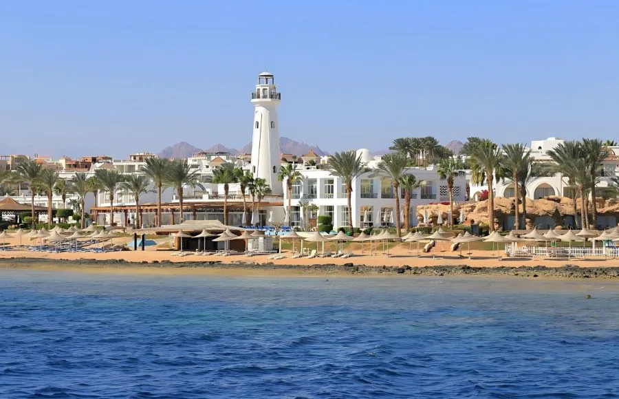 Light-House-In-Beach-Coast-And-Hotel-Resort-In-Sharm-El-Sheikh-In-Egypt