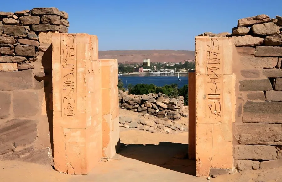 Main-Entrance-To-One-Of-The-Tombs-Of-The-Nobles-On-The-West-Bank-Of-The-Nile-River-In-Aswan
