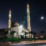 Mosque-Al-Mostafa-In-Sharm-El-Sheikh-In-Egypt-At-Night-Illumination