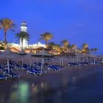 Beach resort in Sharm El Sheikh at evening.
