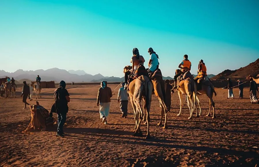 Popular-Tourist-Attraction-Of-Camel-Riding-In-The-Bedouin-Village