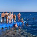 Snorkellers-Entering-The-Blue-Hole-Dive-Site-Near-Dahab-Sinai-Egypt