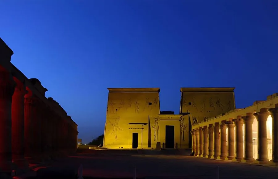 The-Philae-Temple-Near-Aswan-During-Sound-And-Light-Show