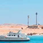 White-ship-near-Paradise-Island-Hurghada